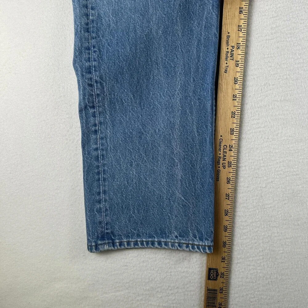 Vintage Levis 501 Jeans Mens 33x30 Light Wash Denim Straight Button Fly USA 90s